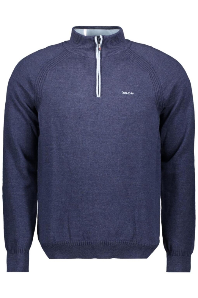 PULLOVER HALF ZIP 25GN430 1681 Navy Ocean Melange